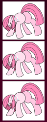 Size: 1369x3557 | Tagged: safe, artist:tanahgrogot, imported from derpibooru, oc, oc only, oc:annisa trihapsari, earth pony, pony, blushing, butt, butt focus, comic, plot, solo