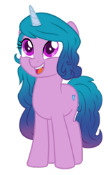 Size: 2232x3600 | Tagged: safe, artist:ramixe dash, imported from derpibooru, izzy moonbow, pony, unicorn, female, g5, g5 to g4, generation leap, horn, mare, movie accurate, simple background, solo, transparent background