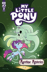 Size: 2063x3131 | Tagged: safe, artist:shauna j. grant, idw, imported from derpibooru, ghost, pony, undead, unicorn, spoiler:comic, spoiler:g5, board game, comic, comic cover, female, g5, horn, magic, mare, misty brightdawn, my little pony: tell your tale, official, official comic, unnamed character