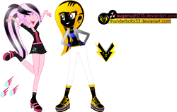 Size: 761x484 | Tagged: safe, artist:thunderboltx33, oc, oc only, equestria girls, clothes