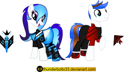 Size: 1250x725 | Tagged: safe, artist:thunderboltx33, oc, oc only, pony, clothes, female, male, mare