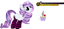 Size: 1439x663 | Tagged: safe, artist:thunderboltx33, oc, oc only, pony, clothes, female, mare, socks