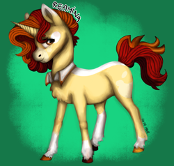 Size: 2100x2000 | Tagged: safe, artist:reamina, imported from derpibooru, oc, oc:caitlyn cricket, pony, unicorn, female, horn, mare, solo