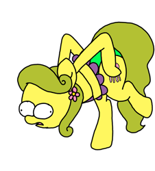 Size: 3023x3351 | Tagged: safe, artist:professorventurer, imported from derpibooru, oc, oc:bikini breeze, behaving like a chicken, bikini, clothes, clucking, cursed image, derp, faic, female, little yellow book, mare, swimsuit