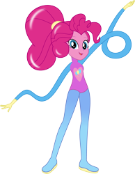 Size: 2372x3055 | Tagged: safe, artist:dupontsimon, imported from derpibooru, pinkie pie, human, fanfic:choose your own magic ending, equestria girls, equestria girls series, elastic, fanfic art, simple background, solo, stretching, superhero, transparent background, vector