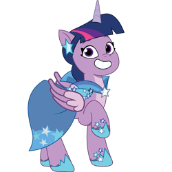 Size: 1800x1800 | Tagged: safe, artist:prixy05, edit, imported from derpibooru, vector edit, twilight sparkle, alicorn, pony, clothes, dress, g4 to g5, g5, gala dress, generation leap, looking at you, my little pony: tell your tale, simple background, smiling, smiling at you, solo, transparent background, twilight sparkle (alicorn), vector