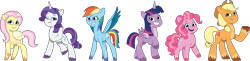 Size: 7974x1950 | Tagged: safe, artist:prixy05, edit, imported from derpibooru, vector edit, applejack, fluttershy, pinkie pie, rainbow dash, rarity, twilight sparkle, alicorn, earth pony, pegasus, pony, unicorn, chubby, diverse body types, fit, g4 to g5, g5, generation leap, height difference, horn, looking at you, mane six, my little pony: tell your tale, physique difference, simple background, slender, smiling, smiling at you, smolshy, tallerdash, thin, transparent background, twilight sparkle (alicorn), vector