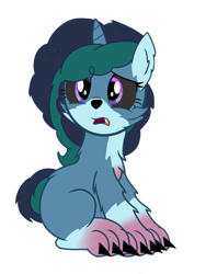 Size: 768x1024 | Tagged: safe, artist:bluemario11, imported from derpibooru, hengstwolf, unicorn, werewolf, female, g5, g5 to g4, generation leap, horn, misty brightdawn, simple background, solo, transparent background