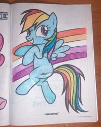 Size: 750x944 | Tagged: safe, artist:lullapiies, imported from derpibooru, rainbow dash, pony, coloring page, lesbian pride flag, pride, pride flag, solo, traditional art