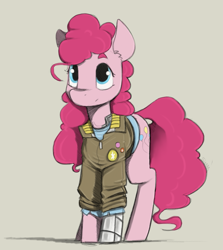 Size: 1461x1639 | Tagged: safe, artist:sinrar, imported from derpibooru, pinkie pie, earth pony, alternate universe, clothes, cyberpunk, female