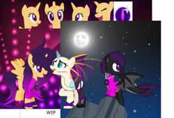 Size: 1297x877 | Tagged: safe, artist:thunderboltx33, oc, oc only, bat pony, pony, female, mare, reference sheet, wip