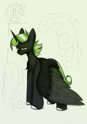 Size: 2258x3218 | Tagged: safe, artist:ashel_aras, imported from derpibooru, oc, oc only, alicorn, pony, alicorn oc, horn, sketch, solo, wings