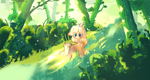 Size: 2160x1157 | Tagged: safe, artist:miwq, derpibooru exclusive, imported from derpibooru, oc, oc only, oc:tumbleweed, earth pony, pony, cute, forest, nature, solo, sunlight, tree