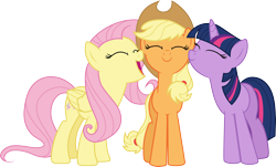 Size: 4974x3000 | Tagged: safe, artist:cloudy glow, imported from derpibooru, applejack, fluttershy, twilight sparkle, the last roundup, simple background, transparent background, vector