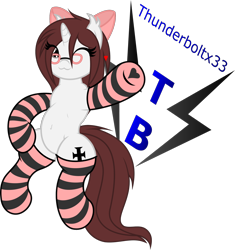 Size: 1282x1363 | Tagged: safe, artist:thunderboltx33, oc, oc only, pony, clothes, female, glasses, mare, socks