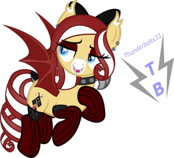 Size: 759x685 | Tagged: safe, artist:thunderboltx33, oc, oc only, pony, choker, clothes, female, mare, socks