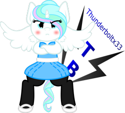 Size: 786x715 | Tagged: safe, artist:thunderboltx33, oc, oc only, pony, clothes, female, mare, skirt, socks