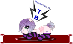 Size: 897x545 | Tagged: safe, artist:thunderboltx33, oc, oc only, pony, clothes, female, mare, prone, socks