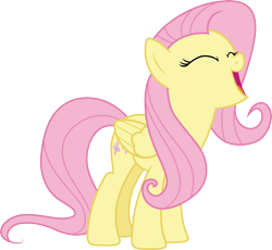 Size: 3263x3000 | Tagged: safe, artist:cloudy glow, imported from derpibooru, fluttershy, pegasus, pony, .ai available, eyes closed, female, mare, nuzzling, open mouth, open smile, simple background, smiling, solo, transparent background, vector