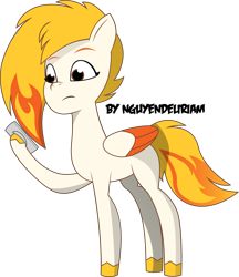 Size: 6541x7570 | Tagged: safe, artist:nguyendeliriam, imported from derpibooru, pegasus, pony, absurd resolution, female, flare (g5), g5, mare, my little pony: tell your tale, phone, simple background, slender, solo, thin, transparent background