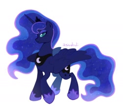 Size: 2000x1810 | Tagged: safe, artist:iksiudodi_, imported from derpibooru, princess luna, alicorn, pony, female, hoof shoes, jewelry, mare, peytral, regalia, simple background, solo, white background