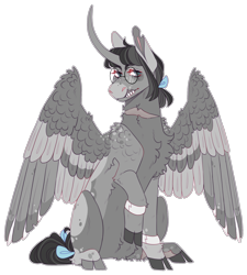 Size: 2180x2420 | Tagged: safe, artist:sleepy-nova, imported from derpibooru, oc, alicorn, glasses, scar, simple background, solo, transparent background