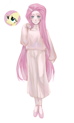 Size: 1280x2134 | Tagged: safe, artist:niiiiiii1111aa, imported from derpibooru, human, pegasus, pony, clothes, dress, fa, female, flats, humanized, mare, shoes, simple background, solo, white background