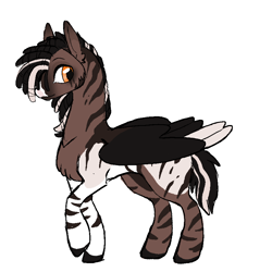 Size: 900x900 | Tagged: safe, artist:left4deadd, imported from derpibooru, oc, unnamed oc, pegasus, pony, zebra, zebrasus, concave belly, dreadlocks, dreads, male, male oc, pegasus oc, pony oc, stallion, stallion oc, unnamed character, unnamed pony, wings, zebra oc
