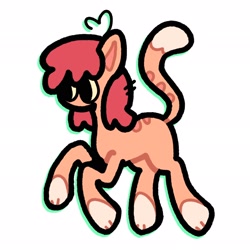 Size: 2048x2048 | Tagged: safe, artist:starrymysteryy, imported from derpibooru, oc, oc only, cat, cat pony, original species, pony, cat tail, female, mare, paws, simple background, solo, tail, white background