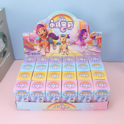 Size: 1200x1200 | Tagged: safe, imported from derpibooru, hitch trailblazer, pipp petals, sunny starscout, zipp storm, bootleg, cgi, china, chinese, cute, g5, logo, merchandise, my little pony: a new generation, photo, rainbow
