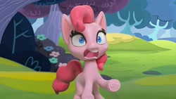 Size: 1920x1080 | Tagged: safe, edit, edited screencap, imported from derpibooru, screencap, pinkie pie, earth pony, pony, my little pony: pony life, my little pony: stop motion short, pinkie pie vs the flowers, cute, funny, screaming