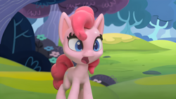 Size: 1920x1080 | Tagged: safe, edit, edited screencap, imported from derpibooru, screencap, pinkie pie, earth pony, pony, my little pony: pony life, my little pony: stop motion short, pinkie pie vs the flowers, cute, stunned