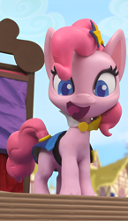 Size: 628x1080 | Tagged: safe, edit, edited screencap, imported from derpibooru, screencap, pinkie pie, earth pony, pony, fashion failure, my little pony: pony life, my little pony: stop motion short, cute, smiling