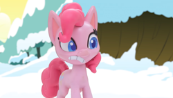 Size: 1920x1080 | Tagged: safe, imported from derpibooru, screencap, pinkie pie, earth pony, pony, my little pony: pony life, my little pony: stop motion short, snowball fight (short), cute, nervous