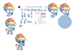 Size: 1773x1273 | Tagged: safe, imported from derpibooru, rainbow dash, pegasus, my little pony: pony life, character builder