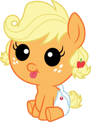 Size: 3000x4004 | Tagged: safe, artist:cloudy glow, imported from derpibooru, applejack, apple family reunion, baby, babyjack, cute, foal, jackabetes, simple background, solo, transparent background, vector, younger