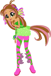 Size: 380x570 | Tagged: safe, artist:pupkinbases, artist:user15432, imported from derpibooru, fairy, human, equestria girls, bare shoulders, barely eqg related, base used, clothes, crossover, equestria girls style, equestria girls-ified, fairy wings, fins, flora (winx club), flower, flower in hair, pink wings, shoes, sirenix, solo, strapless, wings, winx club
