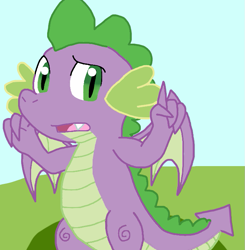 Size: 717x733 | Tagged: safe, artist:cmara, imported from derpibooru, spike, dragon, male, solo, winged spike, wings