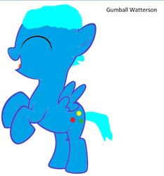 Size: 458x492 | Tagged: safe, imported from derpibooru, oc, pegasus, pony, candy, female, filly, foal, food, gumball, gumball watterson, pegasus oc, ponified, the amazing world of gumball, wings