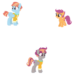 Size: 1161x1186 | Tagged: artist needed, safe, anonymous artist, artist:selenaede, imported from derpibooru, scootaloo, windy whistles, pegasus, pony, adopted, adopted daughter, adopted offspring, base used, clothes, cute, cutealoo, dialogue in the description, female, filly, foal, freckles, fusion, fusion:scootaloo, fusion:windy whistles, grin, headcanon, headcanon in the description, jacket, mare, mother and child, mother and daughter, parent:windy whistles, scootadoption, scootalove, simple background, smiling, spread wings, white background, windybetes, wings