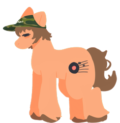 Size: 961x984 | Tagged: safe, artist:clandestine, derpibooru exclusive, imported from derpibooru, earth pony, pony, baseball cap, brown mane, brown tail, cap, eyes closed, fall out boy, hat, lineless, male, orange coat, patrick stump, ponified, sideburns, simple background, solo, tail, tired, transparent background, unshorn fetlocks
