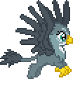 Size: 104x142 | Tagged: safe, artist:jaye, imported from derpibooru, gabby, griffon, animated, desktop ponies, flying, pixel art, simple background, solo, sprite, transparent background