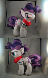 Size: 755x1219 | Tagged: safe, artist:bakufoon, imported from derpibooru, the unconditioner, earth pony, pony, clothes, glasses, male, photo, plushie, shirt, solo, stallion