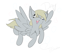 Size: 2684x2280 | Tagged: safe, artist:tkshoelace, imported from derpibooru, derpy hooves, pegasus, pony, chest fluff, female, flying, simple background, solo, spread wings, white background, wings