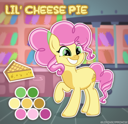 Size: 2380x2316 | Tagged: safe, artist:lovinglypromise, imported from derpibooru, li'l cheese, earth pony, pony, the last problem, alternate design, eyelashes, male, older, older li'l cheese, reference sheet, solo, stallion, trap