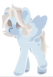 Size: 756x1080 | Tagged: safe, artist:kingdom, imported from derpibooru, oc, oc only, pony, lineless, simple background, solo, white background