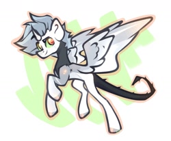 Size: 1313x1080 | Tagged: safe, artist:kingdom, imported from derpibooru, oc, oc only, alicorn, pony, alicorn oc, full body, horn, slender, smiling, solo, thin, wings
