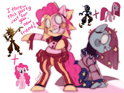 Size: 640x480 | Tagged: safe, artist:crees-a, imported from derpibooru, pinkie pie, pony, robot, robot pony, animatronic, bow, choker, creepy, creepy smile, crossover, daycare, ear piercing, five nights at freddy's, five nights at freddy's: security breach, fusion, looking at you, moon, moondrop, piercing, pinkamena diane pie, ponified, pose, roboticization, signature, simple background, smiling, smiling at you, speech bubble, sun, sunrise, tail, tail bow, title card, unshorn fetlocks, vector, video game crossover, white background
