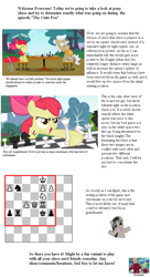Size: 651x1201 | Tagged: artist needed, safe, edit, edited screencap, imported from derpibooru, screencap, apple bloom, octavia melody, the cutie pox, bow, chess, chess piece, chessboard, futurama, hair bow, kif kroker, simple background, text, wall of text, white background, zapp brannigan
