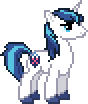 Size: 88x104 | Tagged: artist needed, safe, imported from derpibooru, shining armor, unicorn, animated, blinking, desktop ponies, facing right, gif, horn, male, pixel art, simple background, solo, sprite, stallion, transparent background